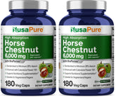 Front view of NusaPure Horse Chestnut 20:1 extract bottle