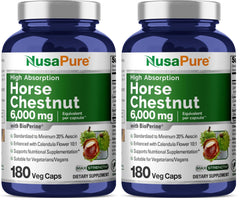 Front view of NusaPure Horse Chestnut 20:1 extract bottle