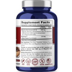 Capsule close-up showing Magnolia Bark extract