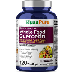 Product main image: NusaPure Quercetin with Bromelain 500mg 120 Veggie Caps