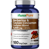 NusaPure Berberine with Ceylon Cinnamon bottle label