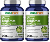 NusaPure Citrus Bergamot Capsules bottle front