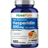 NusaPure Hesperidin 500 mg Veggie Caps bottle – 180 capsules
