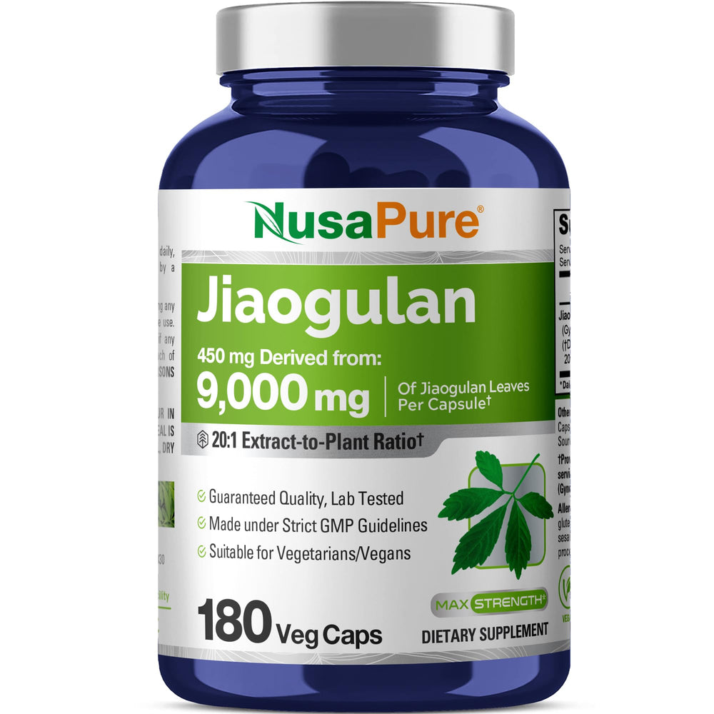 NusaPure Jiaogulan 20:1 extract capsule with 450 mg per capsule and 9,000 mg equivalent