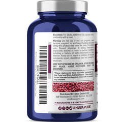 Two bottles of NusaPure Red Yeast Rice 1800mg 180 Veggie Capsules