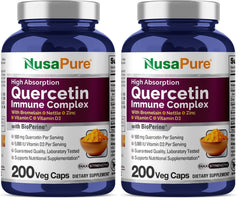 NusaPure Quercetin Complex with Bromelain, C and D3, nettle and zinc - 200 veggie caps per pack 2
