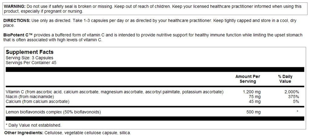 Citrus bioflavonoids complex including hesperidin for immune support