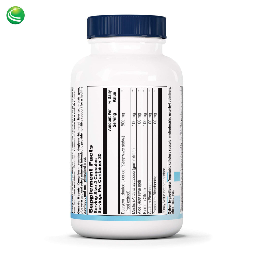 Gastric Support Complex capsules on a white background