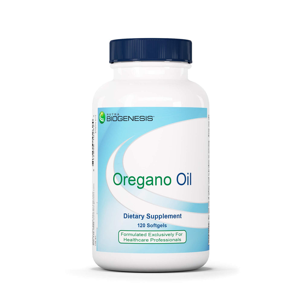 Nutra Biogenesis Oregano Oil Softgels bottle with 120 softgels