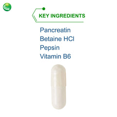 PanZyme label highlighting betaine HCl and digestive enzymes