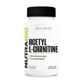NutraBio Acetyl L-Carnitine 500mg bottle with 90 capsules