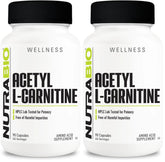 NutraBio Acetyl L-Carnitine 500mg bottle front view