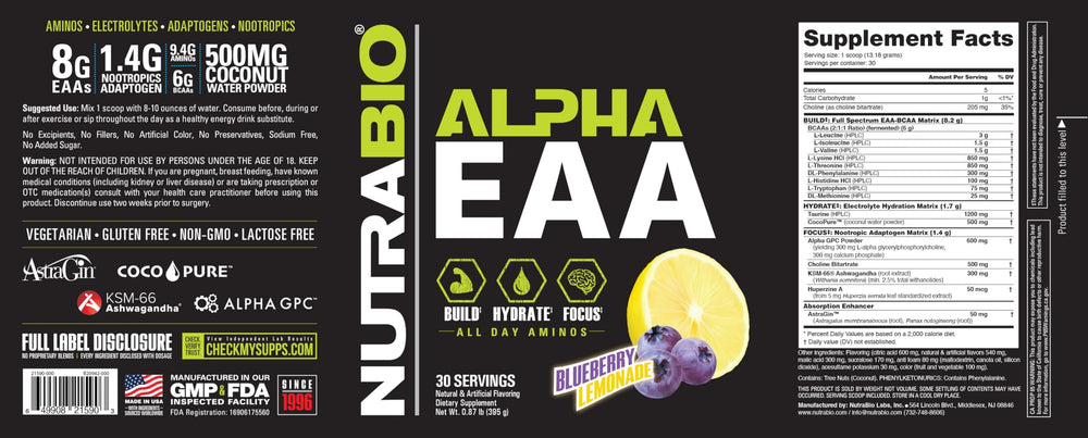 NutraBio Alpha EAA athlete in pre-workout scene for daily performance support