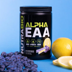 NutraBio Alpha EAA ingredients label communicates transparency and quality