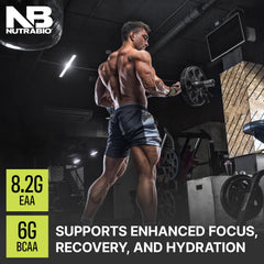 Strawberry Lemon flavor NutraBio Alpha EAA serving over ice