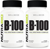 NutraBio B-100 bottle front view