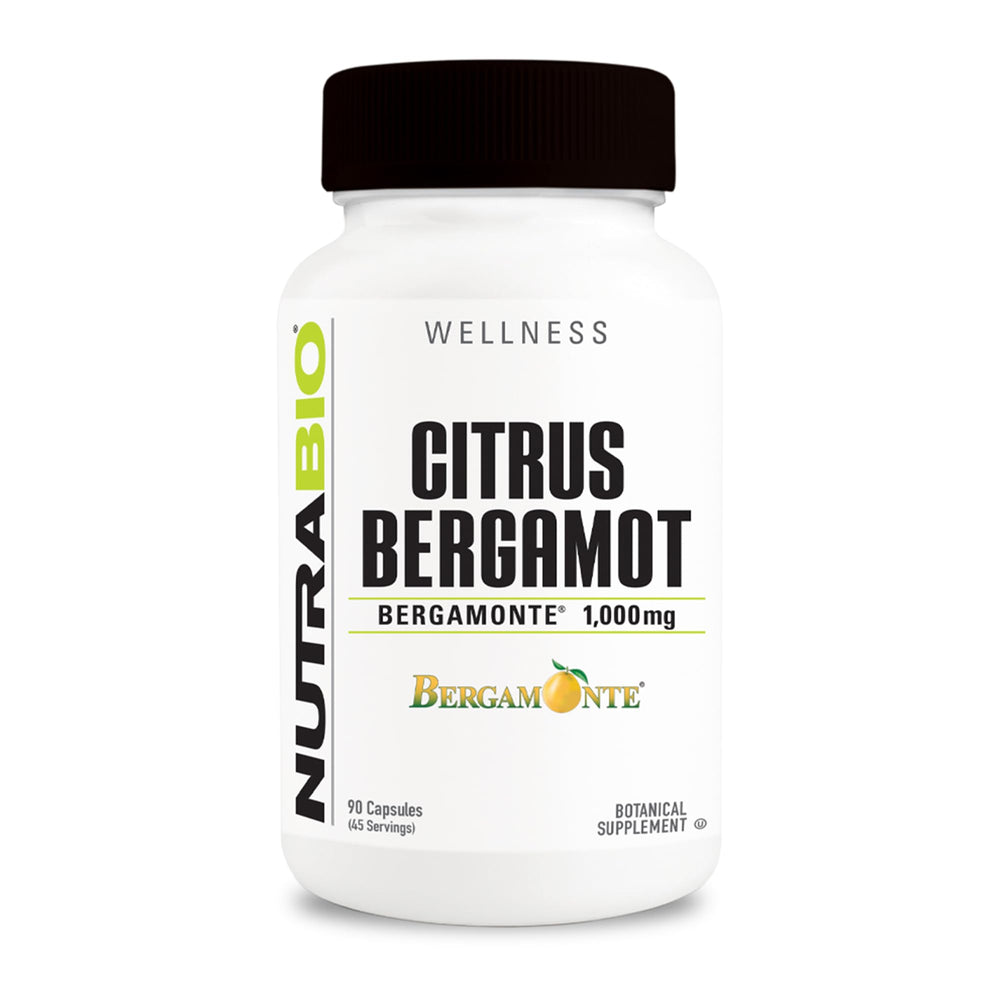 NutraBio Citrus Bergamot Bergamonte 1000mg bottle – product hero image