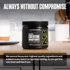Back of canister label with ingredients and certifications - unflavored 150 g