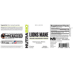 Back label with ingredients and directions