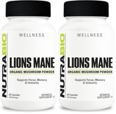 NutraBio Lions Mane supplement bottle front view