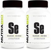 Hero image of NutraBio Selenium 200 mcg 90-vegetable capsules 2-pack