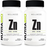 NutraBio Zinc Chelate Mineral Supplement bottle front view