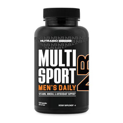NutraBio Multisport for Men bottle on white background