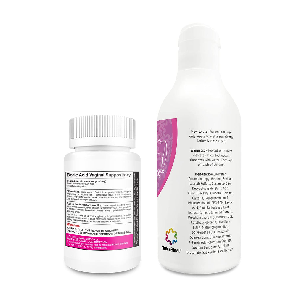 NutraBlast boric acid suppositories swirl demonstrates easy insertion and odor reduction potential.