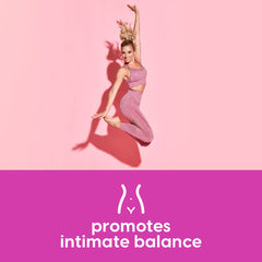 NutraBlast intimate-balance illustration suggests daily routine for comfort and confidence.