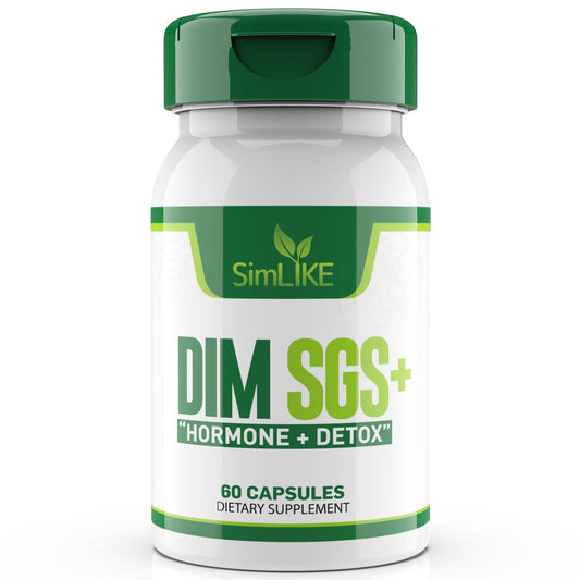 Nutraceuticals DIM SGS+ Hormone Detox 60 capsules bottle on white background