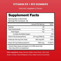 Methyl B12 and folate gummies with Vitamin D3 image
