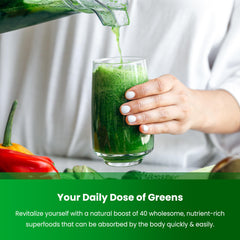 Measuring scoop with NutraChamps Super Greens powder