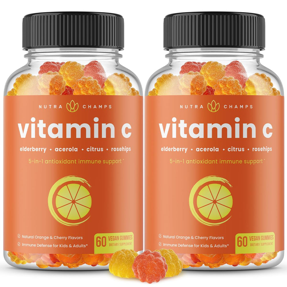 NutraChamps Vitamin C Gummies packaging front - 2 pack