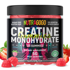 Front view of NUTRAGOGO Creatine Monohydrate Gummies bottle