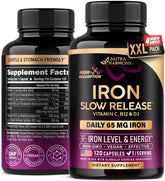 NutraHarmony Iron 65mg slow-release capsule bottle front