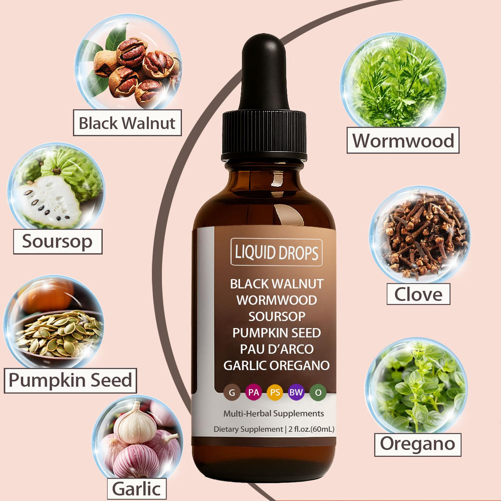 Key ingredients: soursop, pumpkin seed, pau-d-arco in liquid drops