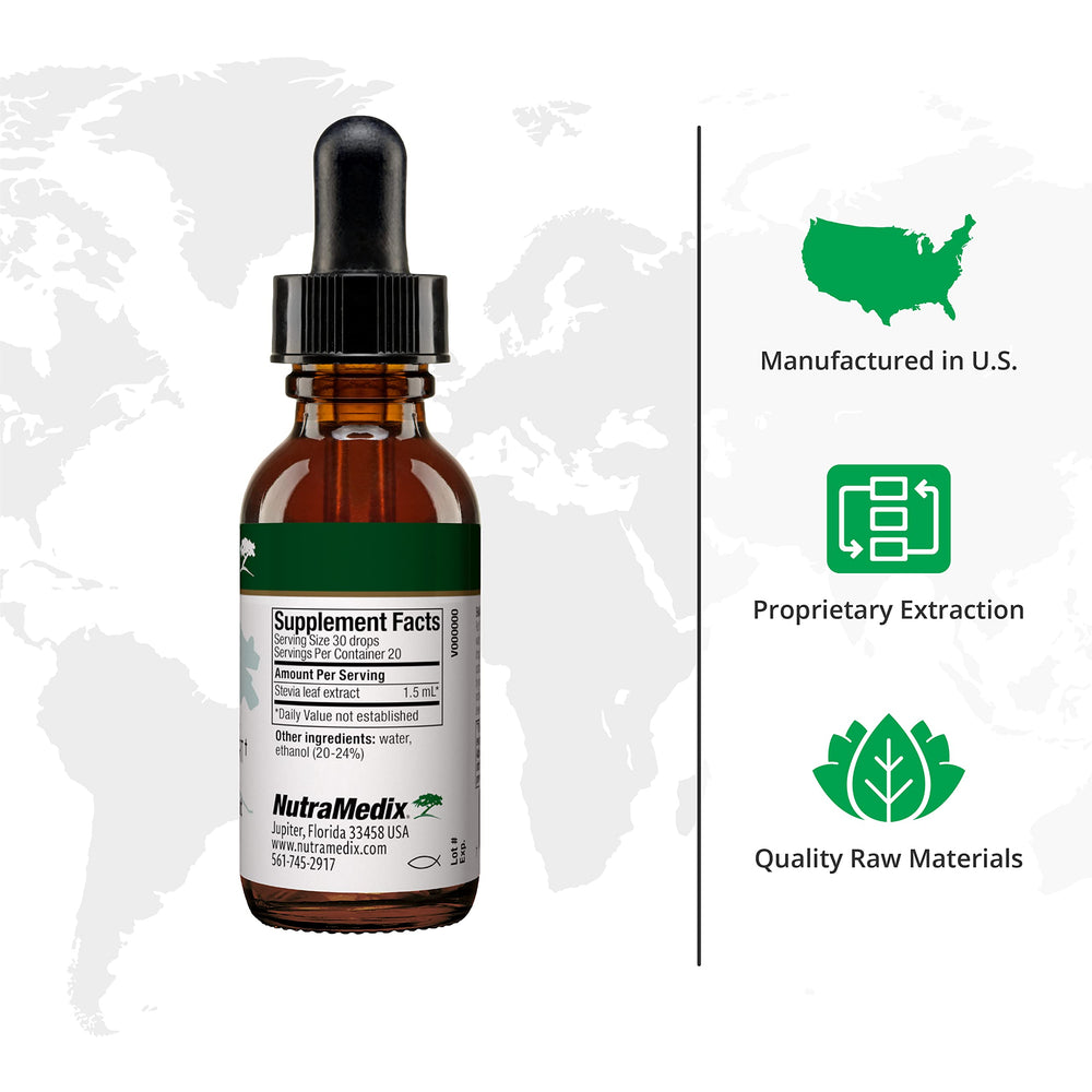 Dropper releasing stevia liquid drops