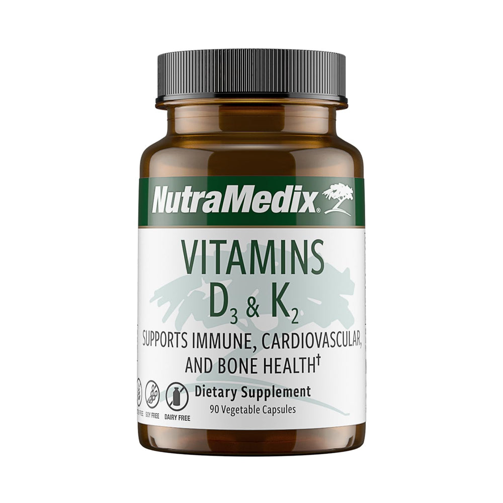 NutraMedix Vitamin D3 & K2 immune support bottle with capsules