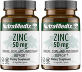 NutraMedix Zinc 50mg bottle with 60 capsules pack of 2 - front view