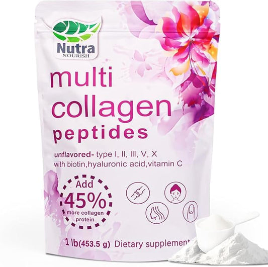NutraNourish unflavored collagen powder 2LB front view