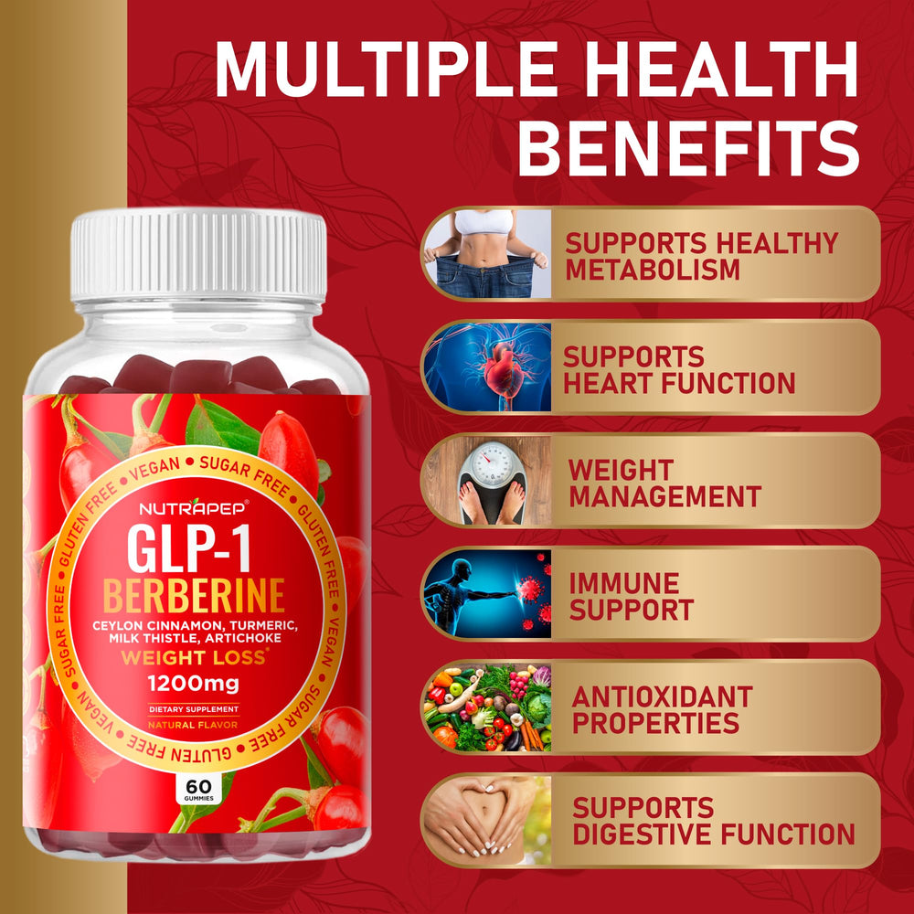 Close-up of NutraPep Berberine Gummies full label