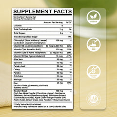 NUTRATASTE spirulina moringa and mulberry leaf display emphasizing plant-sourced ingredients