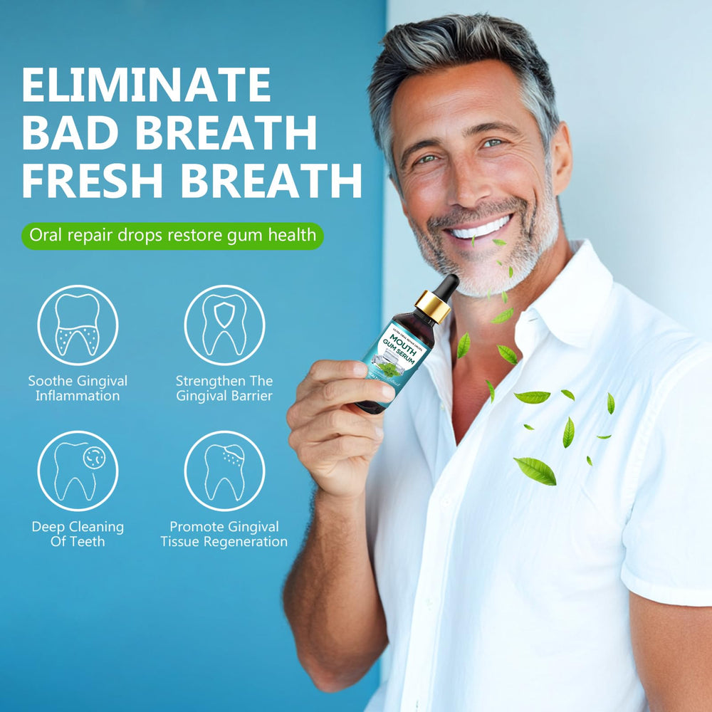 Gums receiving Gum Restore Drops treatment