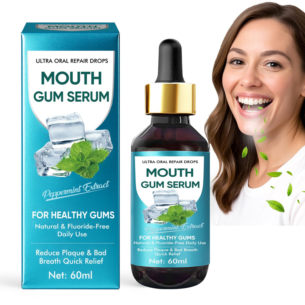 Gum Repair Drops packaging and contents
