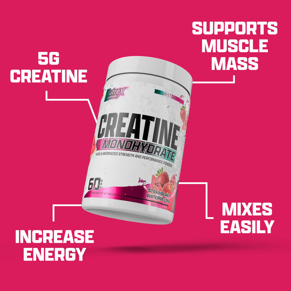 Close-up of micronized creatine powder for fast absorption