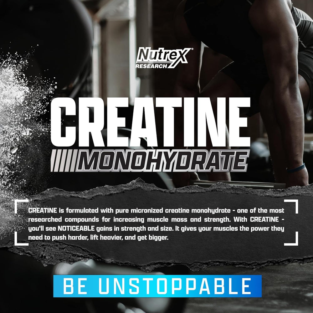 USA-made Nutrex creatine monohydrate with premium quality seal