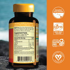 BioAstin vegan astaxanthin 4 mg label and ingredients.