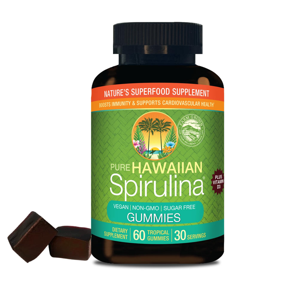 Nutrex Hawaii Spirulina bottle on Kona, Hawaii