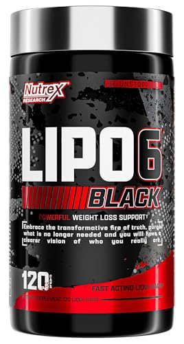 Nutrex Lipo-6 Black Max Fat Burner bottle and label