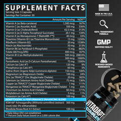 Vitamin and mineral ingredients close-up